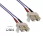 Preview: FO cable OM4, 50µ, SC / SC connector multimode, ericaviolet, duplex, LSZH, 50m